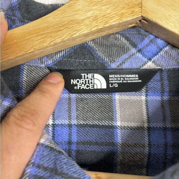 The north face long sleeve button down shirt men’s size large blue - Picture 5 of 7